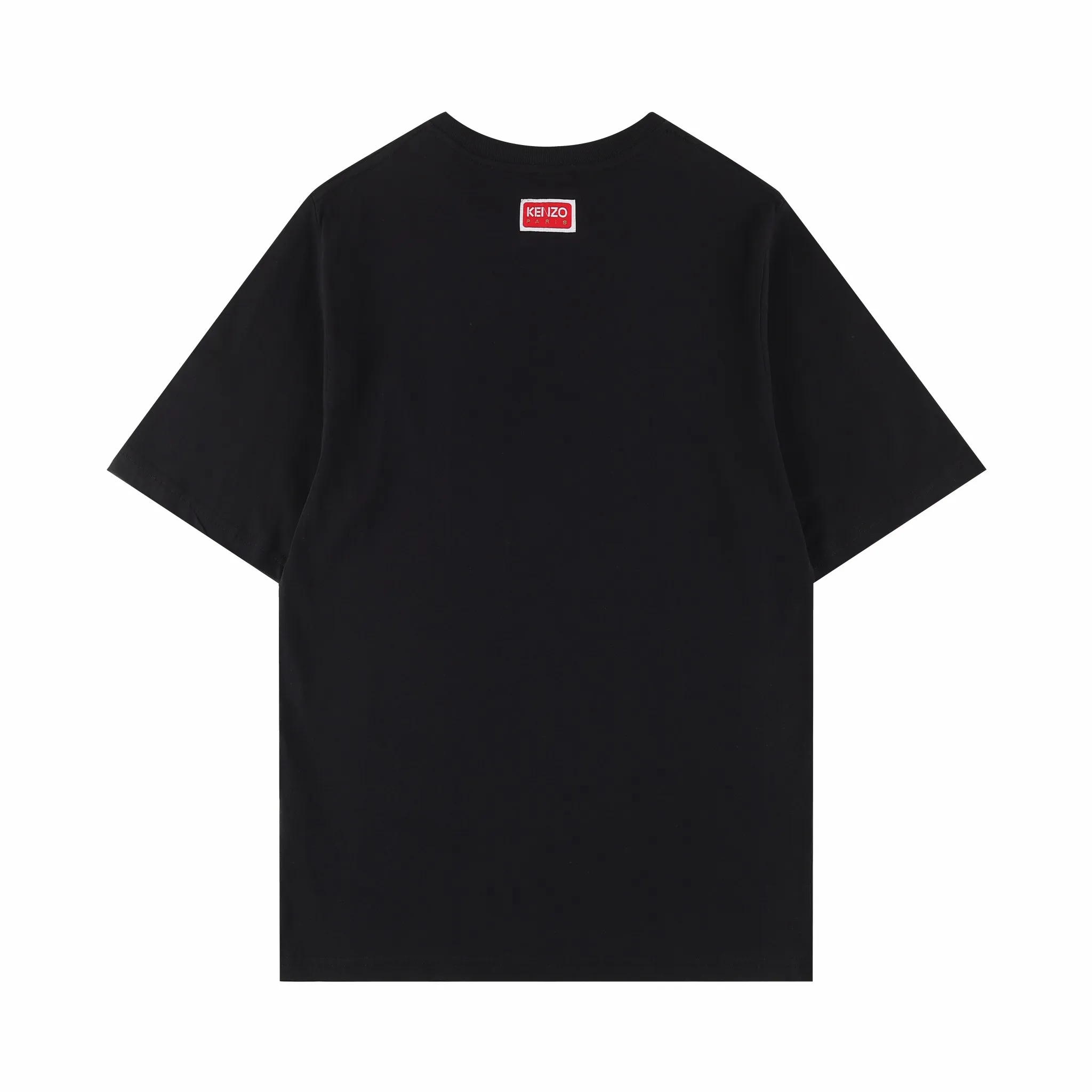 KENZ*2024SS spring and summer short-sleeved T-shirt New Arrival Takada, the mascot elephant is matched with the letter logo chain Tajima embroidery process, the letter label is embellished on the back, and the details are in place💯, OVER SIZE large version, made of 220 grams of double-ply double yarn cotton fabric, washed, and feels more comfortable, Same Style for men and women Color: Black White Size: XS-XL